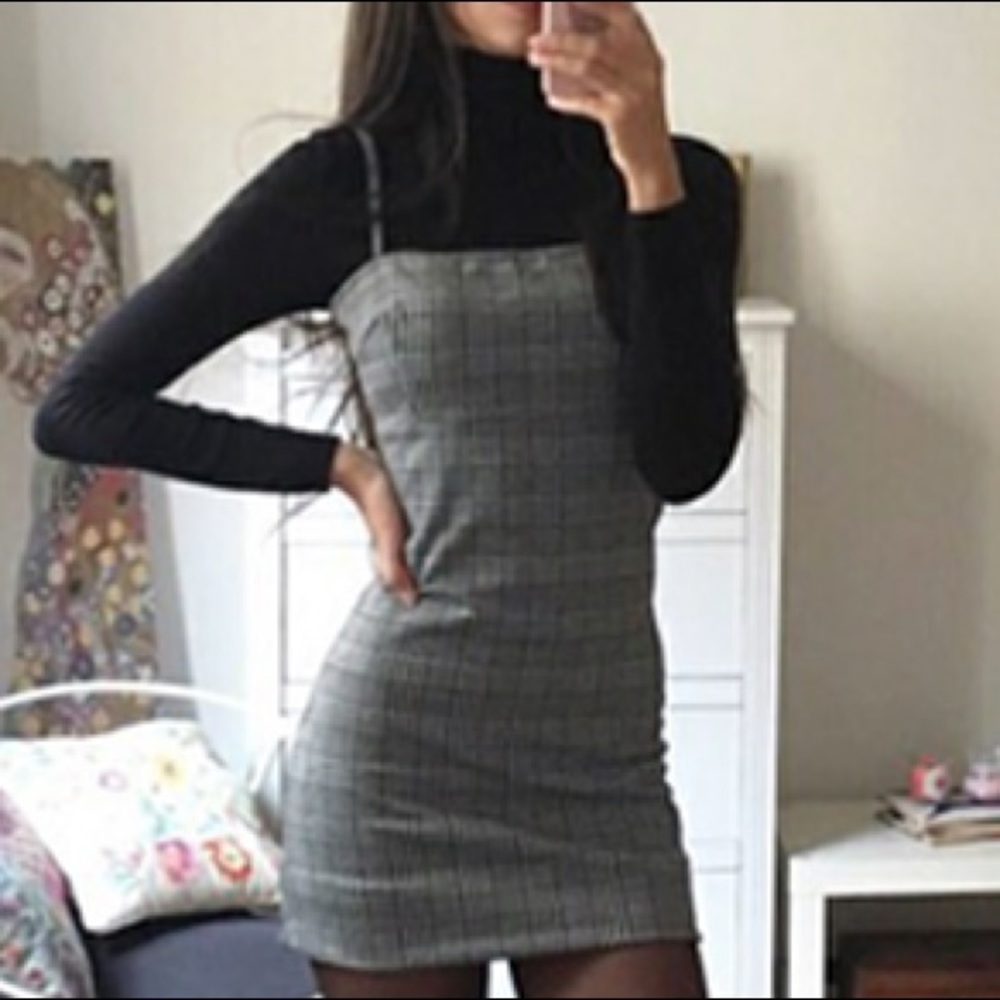 Black and white plaid dress
